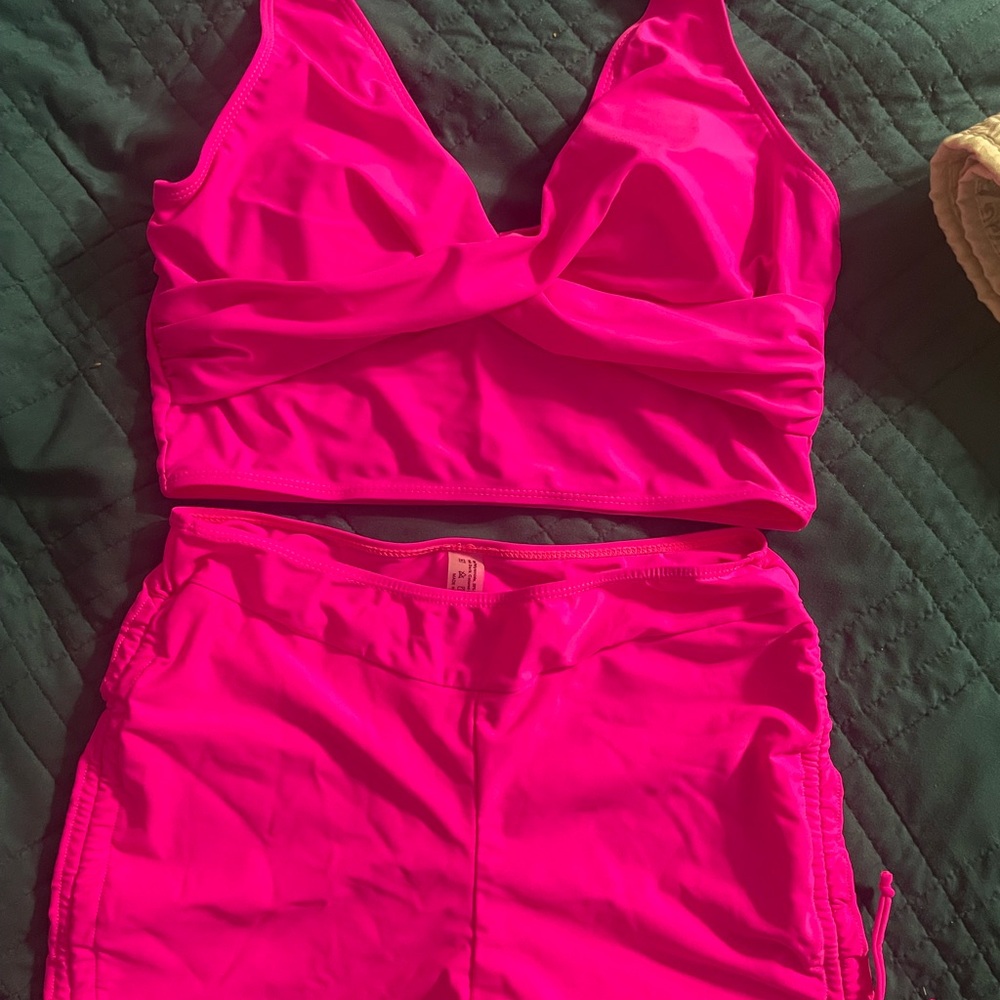 Vibrant Pink Two-Piece Tankini